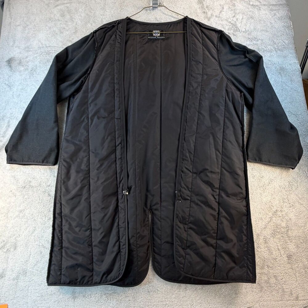 William Wallace Coat Liner Mens 46 Long Black Zip Out Quilted